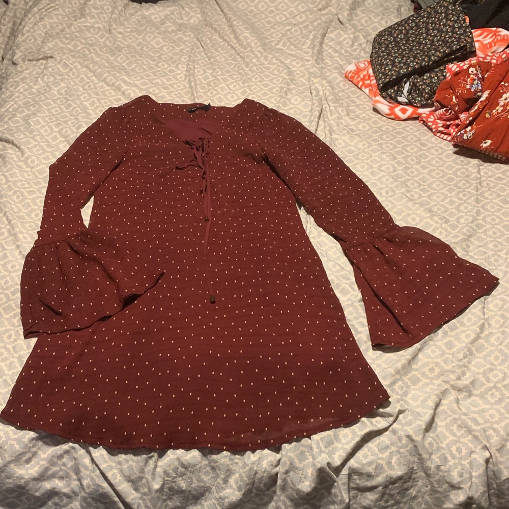 Mini dress with boho sleeves